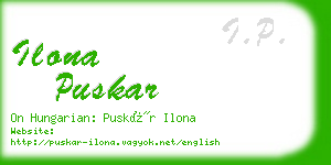 ilona puskar business card